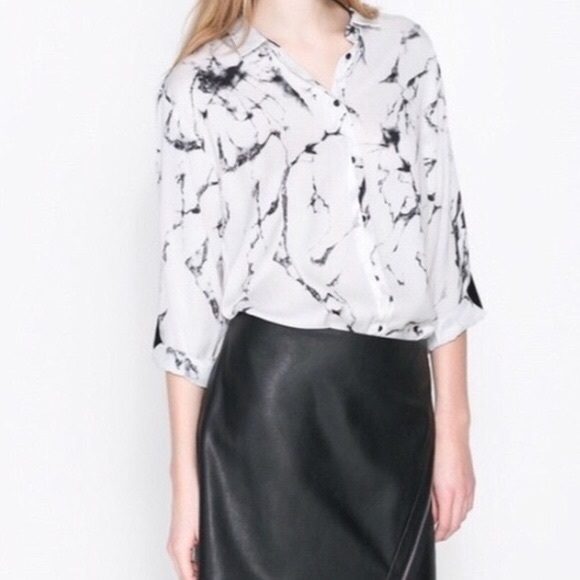zara marble shirt